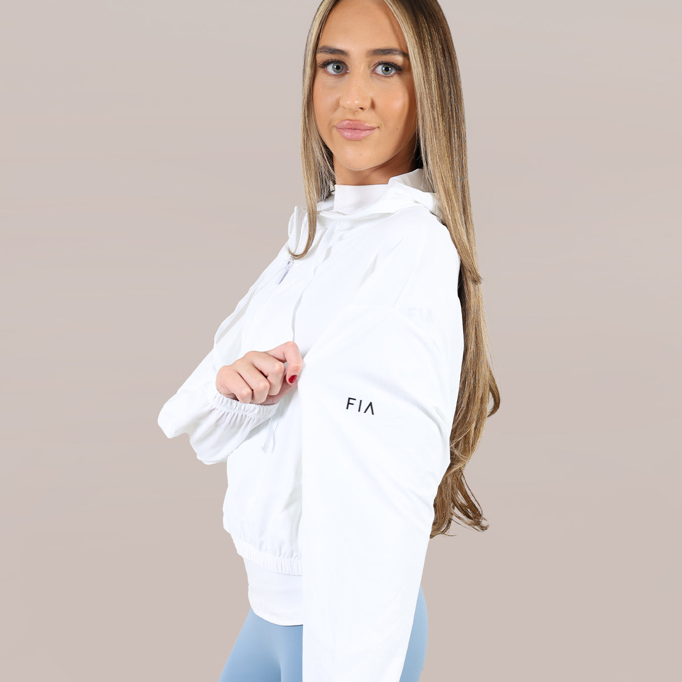 FIA ACTIVE LIGHT HOODED JACKET - WHITE