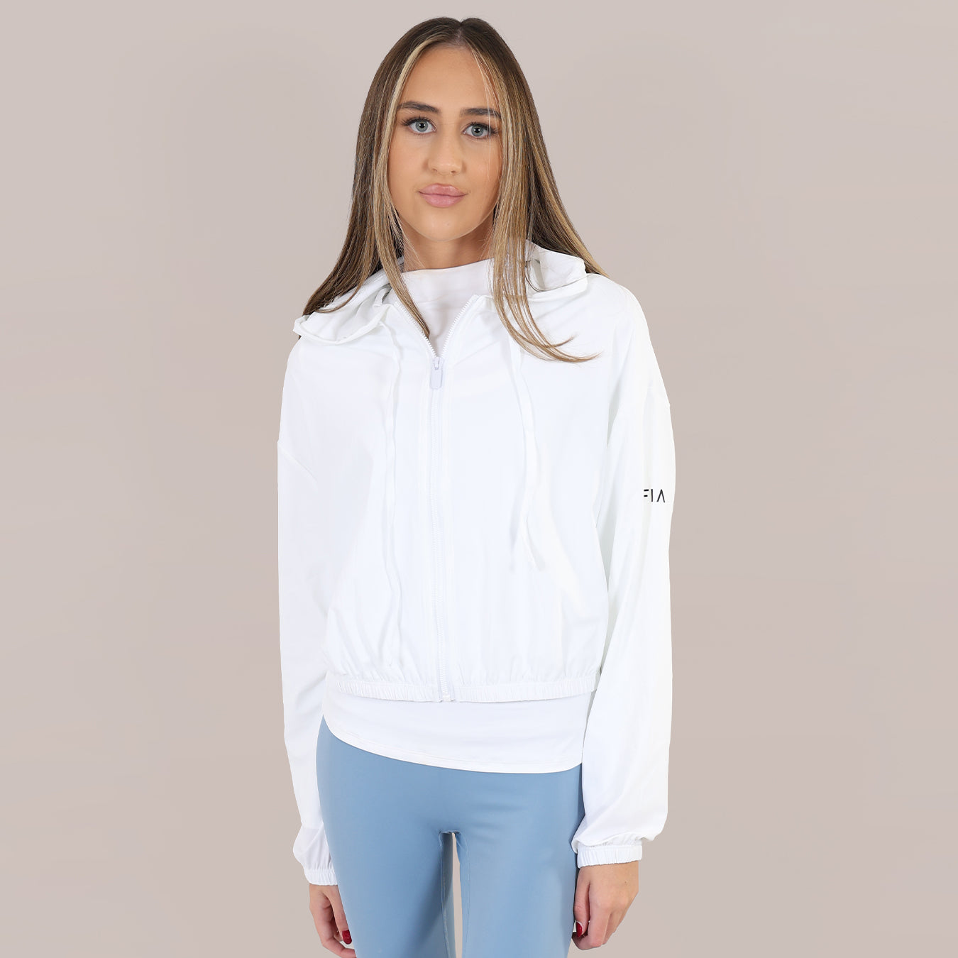 FIA ACTIVE LIGHT HOODED JACKET - WHITE
